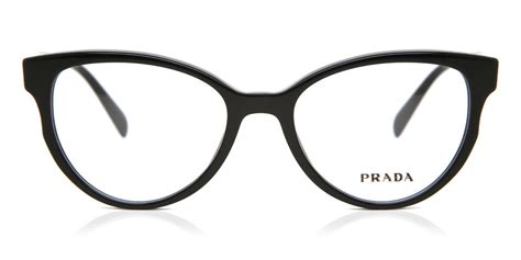 prada pr 01uv 1ab1o1|Prada PR 01UV 1AB1O1 Eyeglasses in Black .